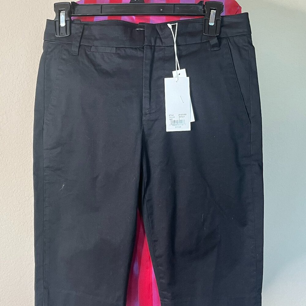 Vince Crepe Pintuck Slim-fit capri pants